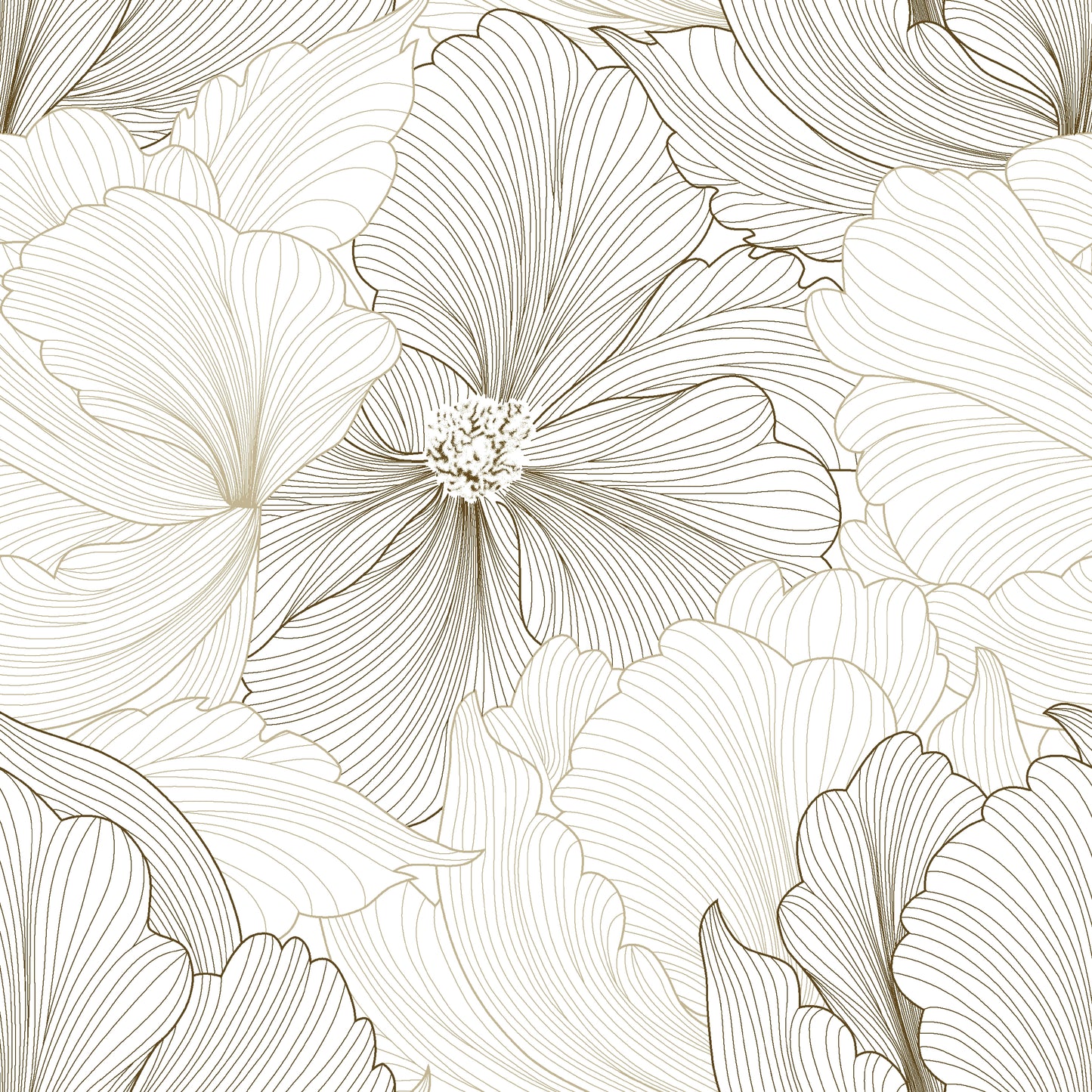Taupe Flowers 12.5''12.5'' Disposable Paper Placemats, Set of 24