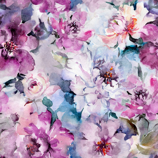 Watercolor Bright Flowers 12.5''12.5'' Disposable Paper Placemats, Set of 24